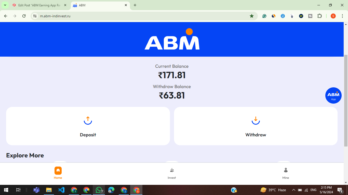 ABM Earning App